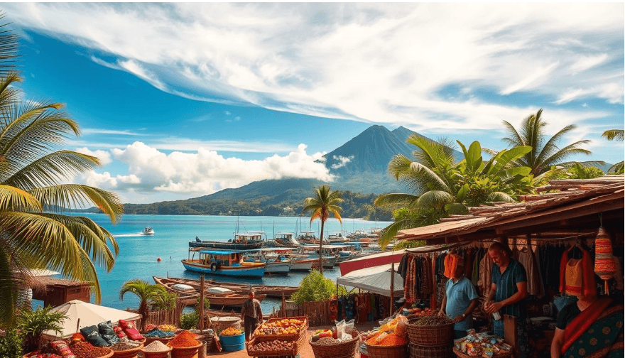Travel to Madagascar. A beach view.